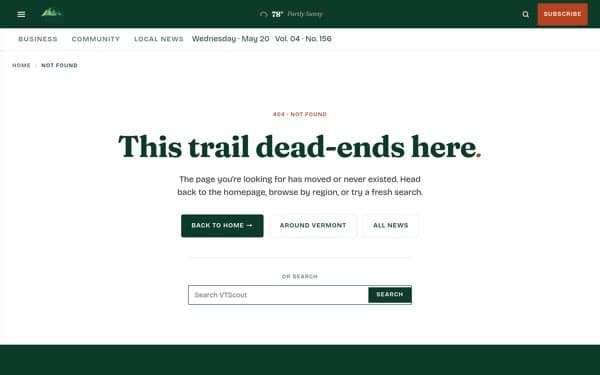 VT Scout — Burlington regional category page
